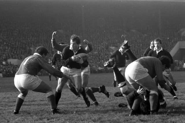 On the charge against the Welsh at Murrayfield in 1983