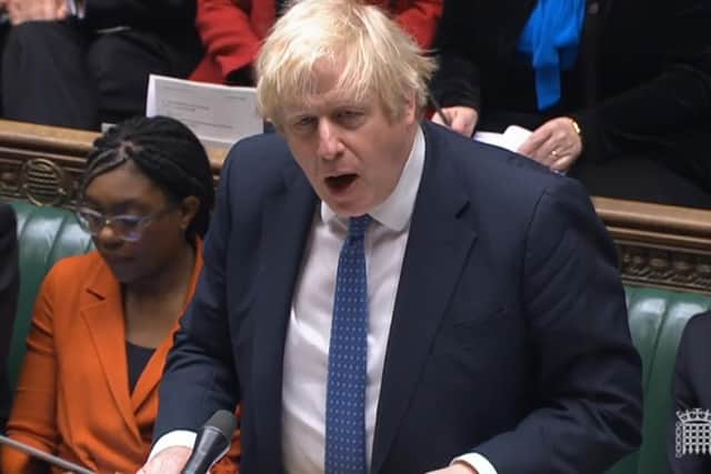 Prime Minister Boris Johnson speaks during Prime Minister's Questions in the House of Commons. Picture: PA