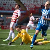 Mitch Pinnock hit a double in the win over Hamilton Accies. Picture: SNS