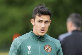 Jamie McGrath pictured during a Dundee United training session after signing on a season long loan from Wigan Athletic. (Photo by Mark Scates / SNS Group)
