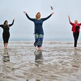 Cast members from the show 'Move' help launch the Festival Fringe's Made in Scotland showcase on Silverknowes beach (Picture: Jeff J Mitchell/Getty Images)