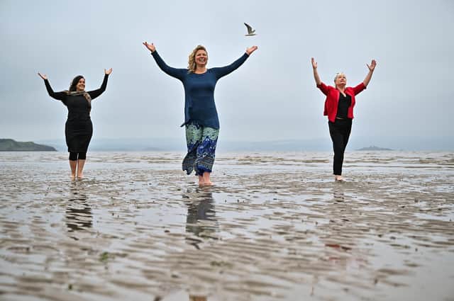 Cast members from the show 'Move' help launch the Festival Fringe's Made in Scotland showcase on Silverknowes beach (Picture: Jeff J Mitchell/Getty Images)