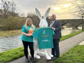 Managing Director Phil Anderson with Ruth McIntosh, Charity Development Officer from CLAN.