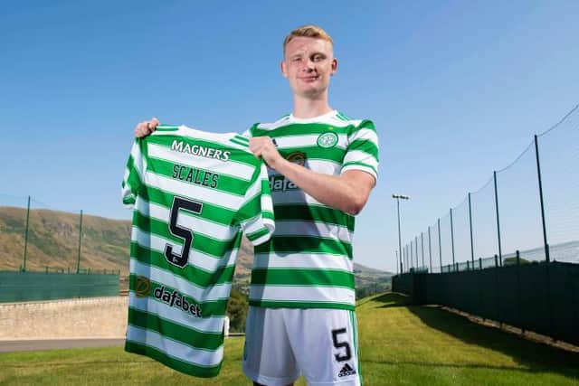 New Celtic signing Liam Scales will wear the number five jersey which is synonymous with some of the club's greatest ever defenders. (Photo by Craig Foy / SNS Group)