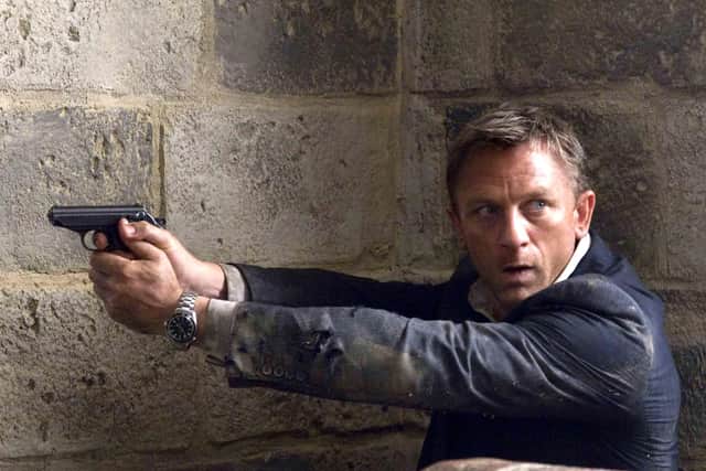 Daniel Craig in Quantum of Solace which began production during the 2008 Hollywood writers' strike.