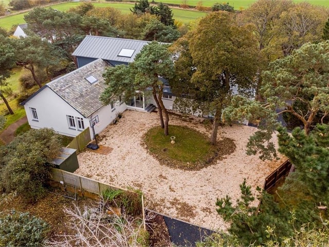 Aerial view of property.