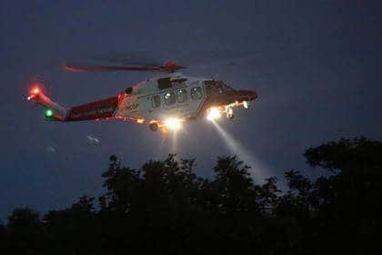 The search involved a Coastguard helicopter from Prestwick (Photo: K9 Search & Rescue NI).