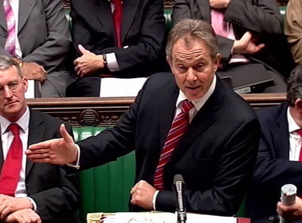 Former prime minister Tony Blair speaking during Prime Minister's Question in the House of Commons. Picture: PA/PA Wire