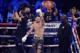 Josh Taylor says the world is his oyster following his victory over Jose Ramirez in Las Vegas. Picture: John Locher/AP