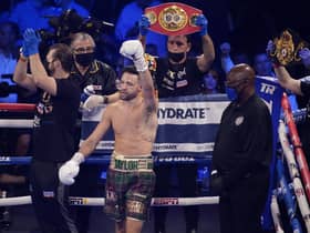 Josh Taylor says the world is his oyster following his victory over Jose Ramirez in Las Vegas. Picture: John Locher/AP