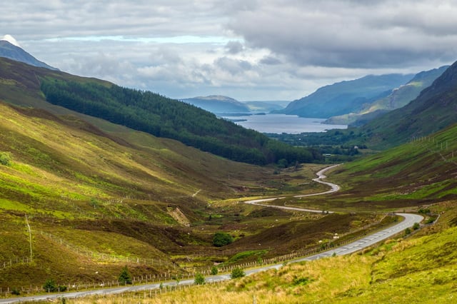 View of Loch Maree from Glen Doherty. Scotland's weekend weather forecast.