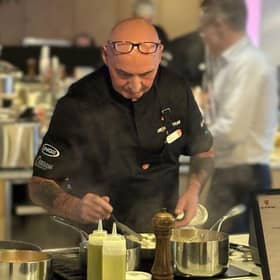 Roy Simpson, Head Chef at HC-One Scotland’s Balfarg Care Home in action in the kitchen