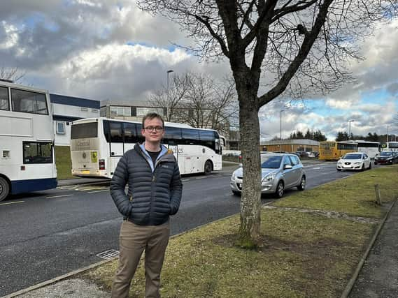 Councillor Sam Payne at Kemnay Academy