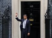Rishi Sunak makes a speech outside 10 Downing Street, London, after meeting King Charles III and accepting his invitation to become Prime Minister and form a new government.
