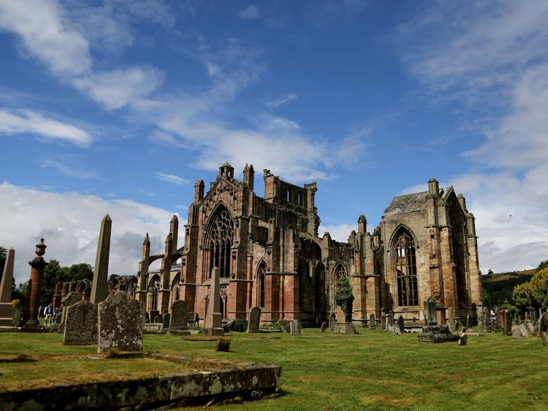 Melrose Abbey is famous for being the final resting place of the heart of Scottish hero Robert the Bruce. The Abbey was the first Cistercian Monastery to be erected in Scotland, it was founded in 1136 by King David I.