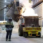 Employees working at the Lochaber facility, the UK's only remaining aluminium smelter. Picture: PA