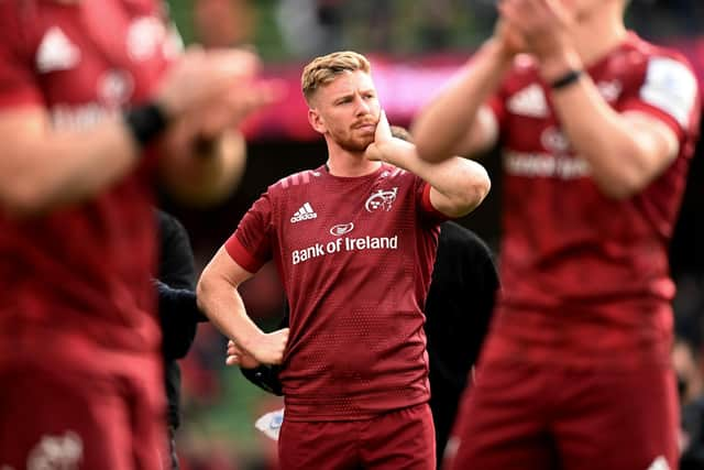 Munster's Edinburgh-bound stand-off Ben Healy is in the Scotland squad. (Photo by Alex Davidson/Getty Images)