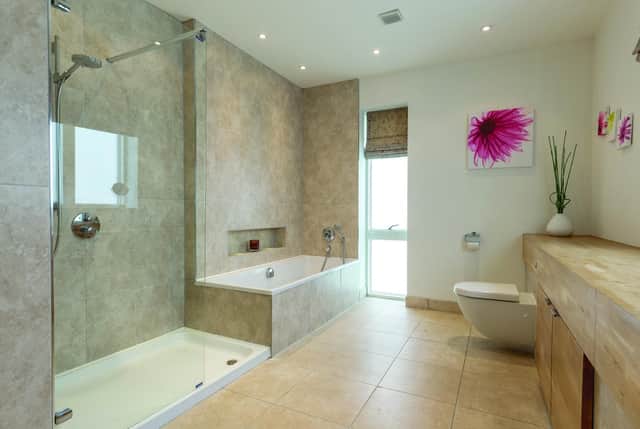 A spacious ensuite in Cluniehill, Hermitage Drive, Edinburgh