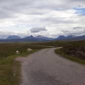 A quiet, cycle-friendly road near Achnahaird in Wester Ross with spectacular views of the mountains of Assynt (Picture: The Scotsman)