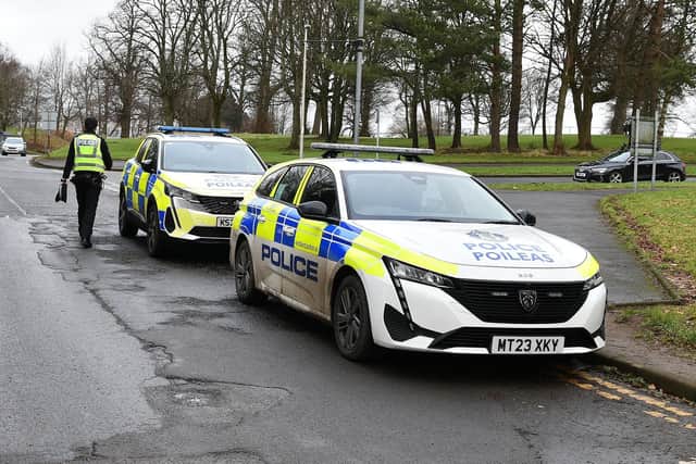 Police closed Callendar Park to the public earlier today while investigations were carried out. Pic: Michael Gillen