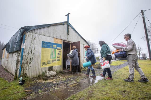 Volunteers at Hallmuir Ukrainian PoW Chapel, near Lockerbie, are collecting donations to be sent to the Ukraine.