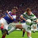 Duncan Ferguson in action for Rangers against Celtic shortly into his Ibrox career. He found it hard to live up to his price tag.