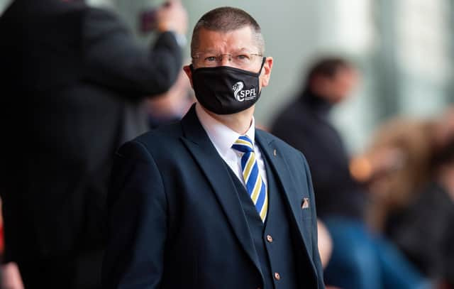 SPFL chief executive Neil Doncaster has called for fans to be allowed back into stadiums. (Photo by Ross Parker / SNS Group)