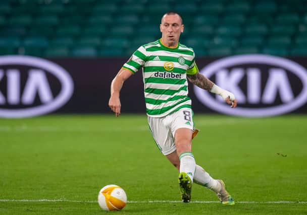 Scott Brown says the Celtic players owe their under pressure manager Neil Lennon a "huge performance" at Fir Park after their sorry showing in the 4-1 defeat by Sparta Prague (Photo by Craig Williamson / SNS Group)