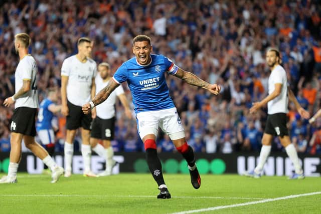 James Tavernier opened the scoring for Rangers with a penalty just before the interval.