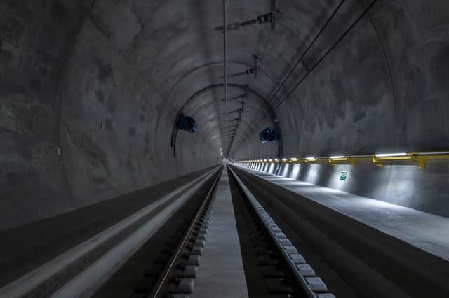 The Ceneri Base tunnel in Switzerland, which opened in September, is of a similar length to the Forth tunnel proposed by the Scottish Greens. (Picture: AlpTransit Gotthard Ltd)