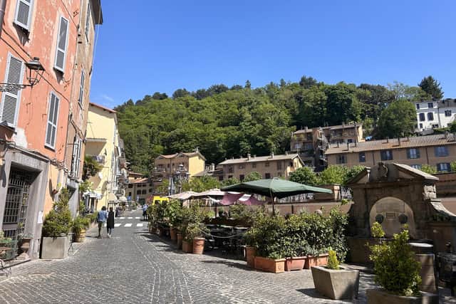 The town of Nemi is one of many quiet villages in the Castelli Romani region on the outskirts of Rome. Pic: Sophie Goodall/PA.