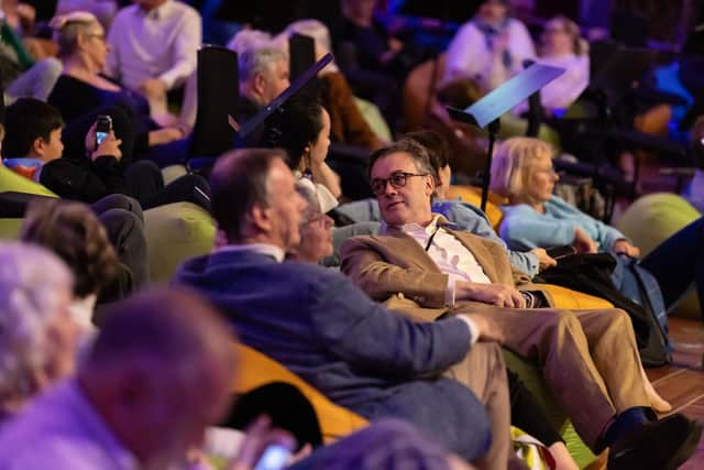 Beanbags replace seats in the stalls at the Usher Hall for some events in this year's Edinburgh International Festival. Picture: Jess Shurte