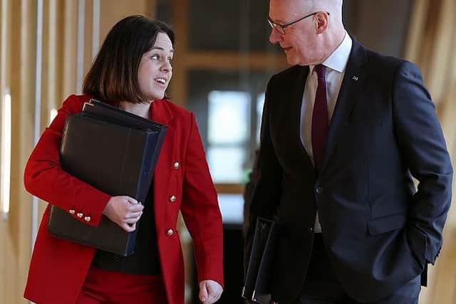 First Minister John Swinney and Deputy Kate Forbes (Picture: Jeff J Mitchell/Getty Images)