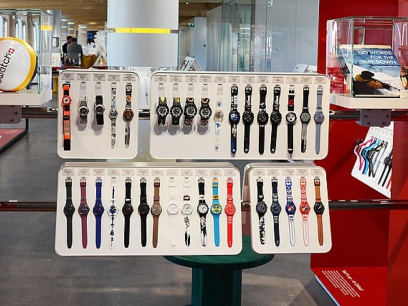 This is known as a brand of watches, but in Scotland if you tell someone to "have a swatch at that" you're basically saying "look over there!"