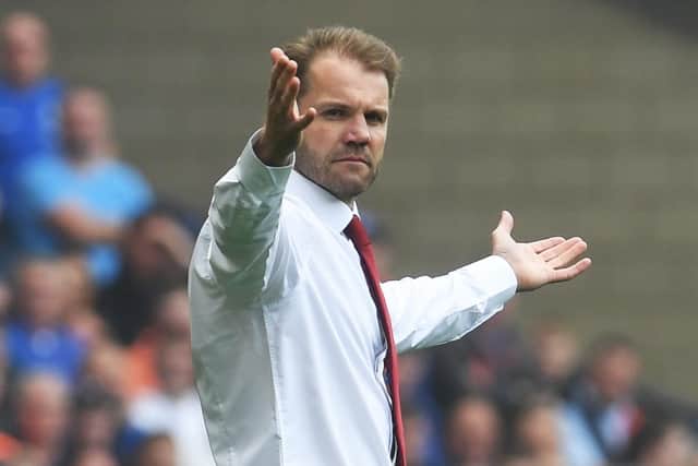 Hearts manager Robbie Neilson during the Scottish Cup final defeat to Rangers at Hampden Park. (Photo by Craig Foy / SNS Group)