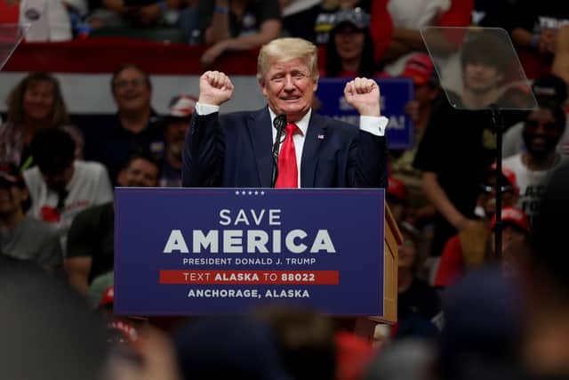 Donald Trump holds a 'Save America' rally in Anchorage, Alaska (Picture: Justin Sullivan/Getty Images)