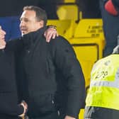Livingston manager David Martindale and Ross County counterpart Malky Mackay shake hands after the 1-1 draw. (Photo by Roddy Scott / SNS Group)