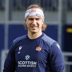 Jamie Ritchie during an Edinburgh Rugby training session at Hive Stadium, on April 17, 2024. (Photo by Mark Scates / SNS Group)