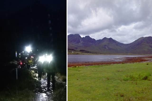 A man has died after falling roughly 80 metres while attempting to climb down Blaven mountain on Skye at the weekend.