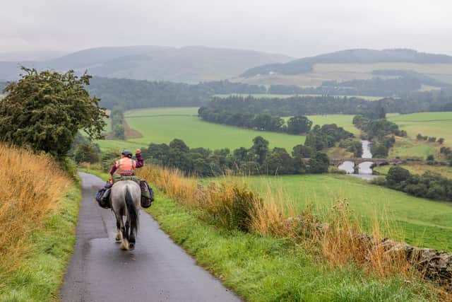 Eighty-year-old Jane Dotchin back on the road again near Peebles. Photo: Katielee Arrowsmith/SWNS
