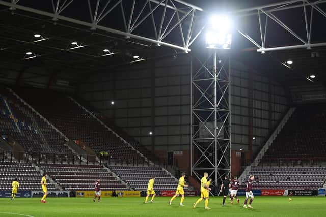 Hearts v Ross County was played behind closed doors on Boxing Day after the Tynecastle club decided against allowing 500 spectators in following the crowd restrictions introduced by the Scottish Government (Photo by Paul Devlin / SNS Group)