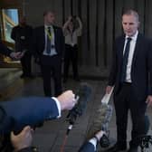 Minister for Health and Social Care Michael Matheson speaks to the media after making a personal statement to the chamber at the Scottish Parliament in Holyrood. Picture: Jane Barlow/PA Wire