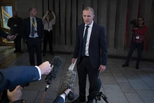 Minister for Health and Social Care Michael Matheson speaks to the media after making a personal statement to the chamber at the Scottish Parliament in Holyrood. Picture: Jane Barlow/PA Wire