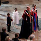 Prince George, Princess Charlotte, and the Prince and Princess of Wales arriving at the coronation of King Charles III and Queen Camilla at Westminster Abbey, London. Picture: Phil Noble/PA Wire