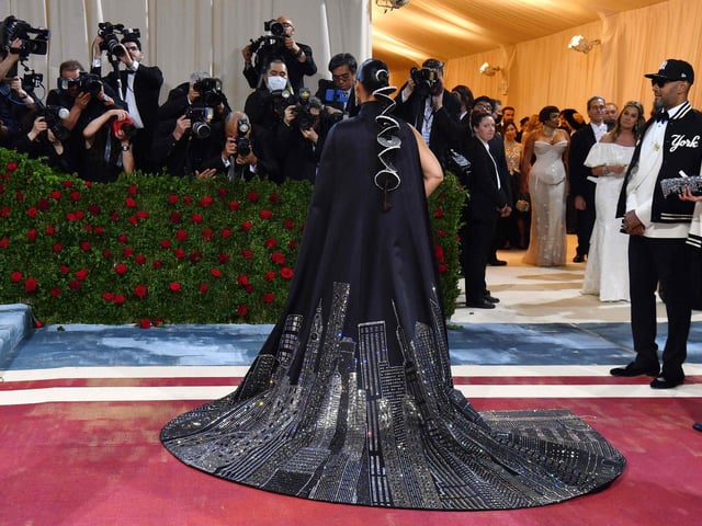 US singer-songwriter Alicia Keys arrives for the 2022 Met Gala at the Metropolitan Museum of Art on May 2, 2022, in New York. Photo by ANGELA WEISS/AFP via Getty Images