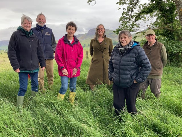 Some members of the project group organising the memorial for the Battle of Littleferry. Left to right - Alison Cameron, Angus McCall, Marion Sutherland, Rosa Cawthorne, Shirley Sutherland, Patrick Marriott.