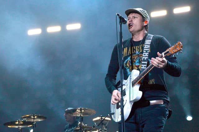 Tom DeLonge of Blink 182 performs during day one of Leeds Festival in Bramham Park, Leeds.   PRESS ASSOCIATION Photo. Picture date: Friday August 23, 2014. Photo credit should read: Lewis Stickley/PA Wire