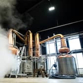 The firms will work with Arbikie to install an onsite wind turbine and electrolyser that will generate green hydrogen - replacing the oil currently used by the distillery to raise steam for the distillation process. Picture: Andy Loudon