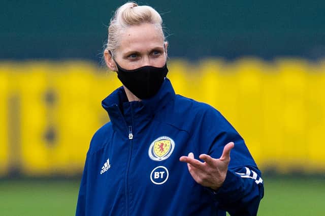 Scotland manager Shelley Kerr is self isolating but will remain in charge of the team for the matches against Portugal and Finland from her home.
