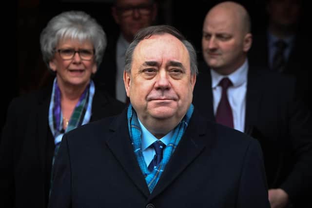 Alex Salmond leaves the High Court in Edinburgh in March after being acquitted of sexual offence charges (Picture: Andy Buchanan/AFP via Getty Images)